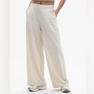 Athleta Stratosphere High Rise Wide Leg Pant Cream Walking Travel Size 3X